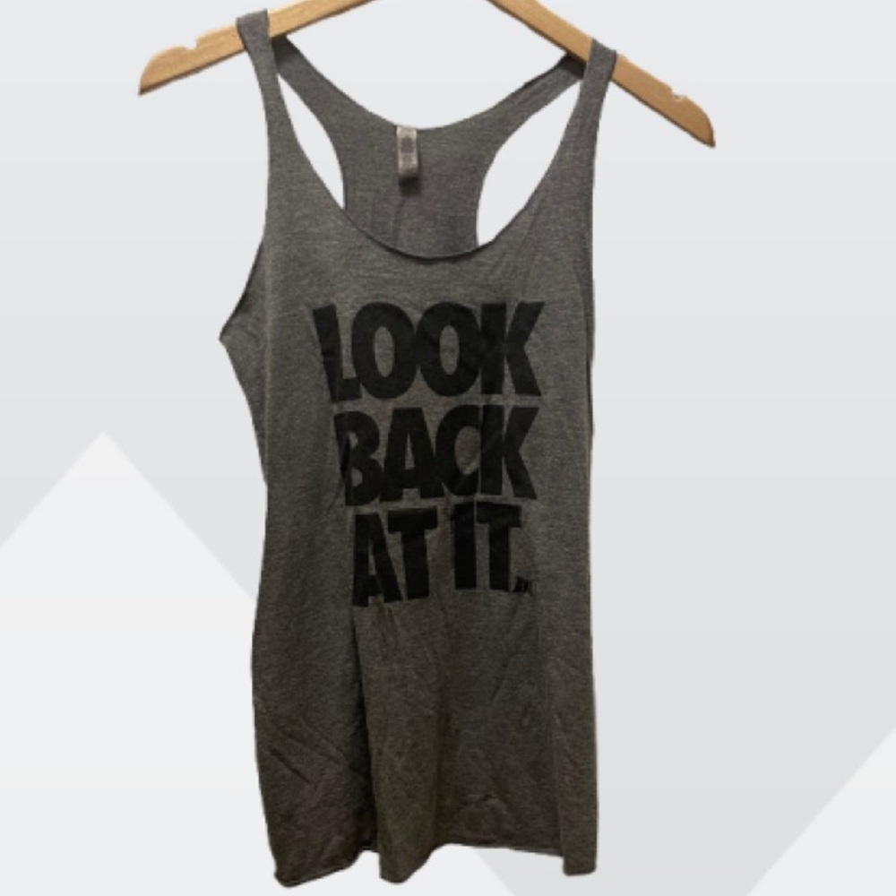 Muscle Club Grey Tank Top Look Back at It